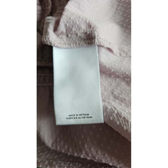 Express Blush Pink Wrap Blouse XS Women’s Long Sleeve Textured Smocked Waist Top - Picture 5 of 12